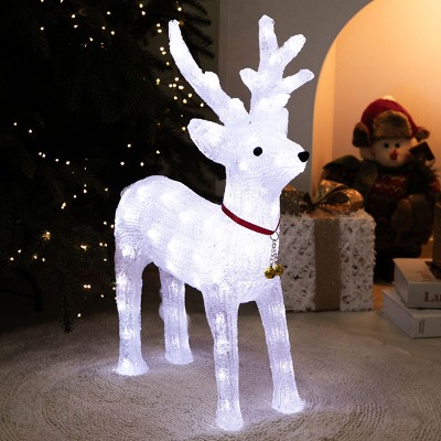 크리스마스 LED 화이트 아크릴 사슴 60cm(리모컨 포함)리틀타익스 분당점